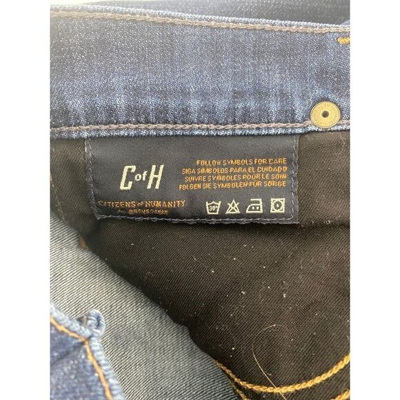 Citizens of Humanity Dani Cropped Straight Leg Jeans Blue - Size 30 (with darts) - Picture 10 of 15